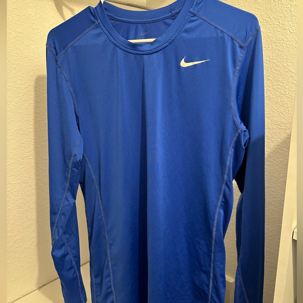 Nike Royal Blue Performance Long Sleeve Shirt
